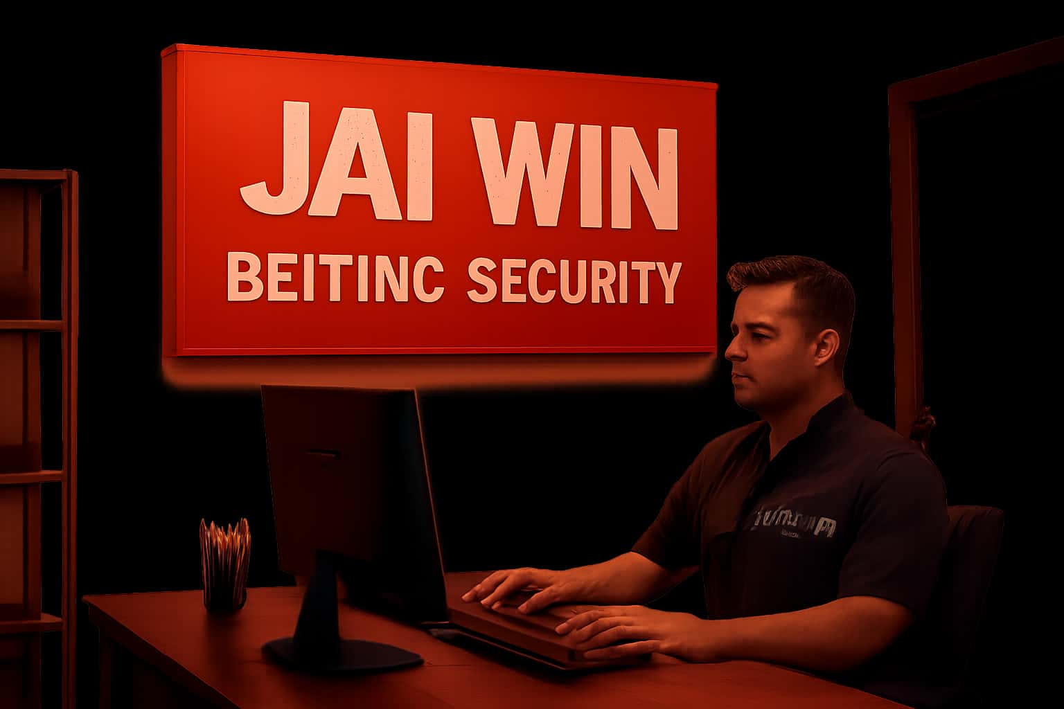 Informational scene about Jai Win Betting Security with prominent text.
