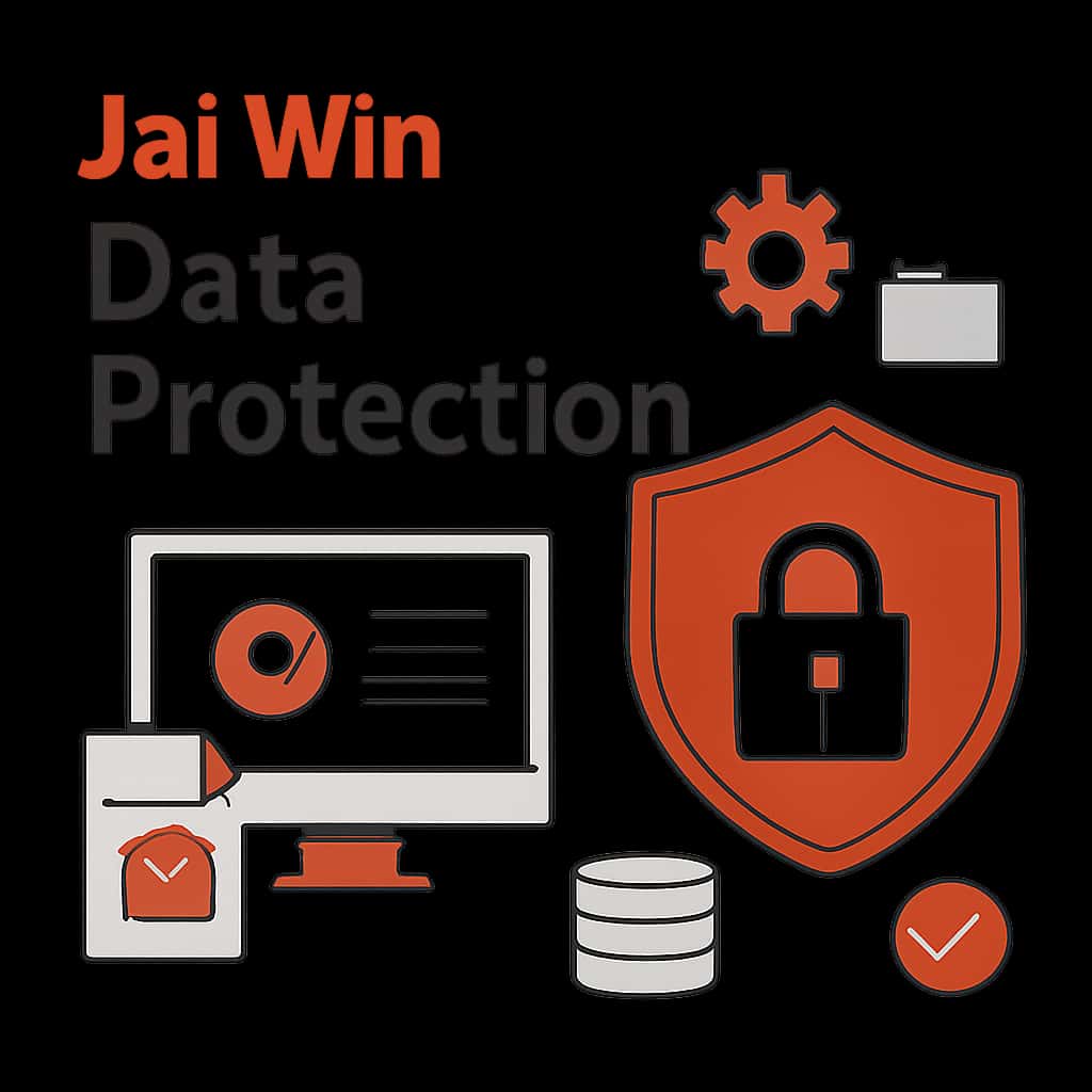 Diagram illustrating key aspects of Jai Win Data Protection.