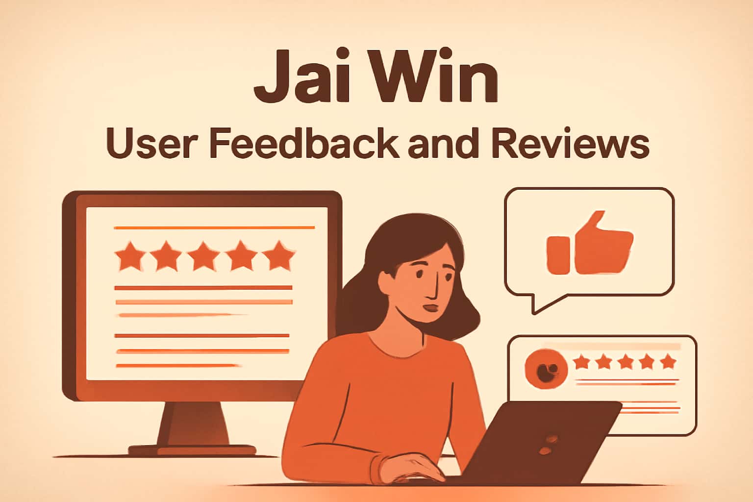 Jai Win User Feedback visually represented, showcasing user reviews and experiences.