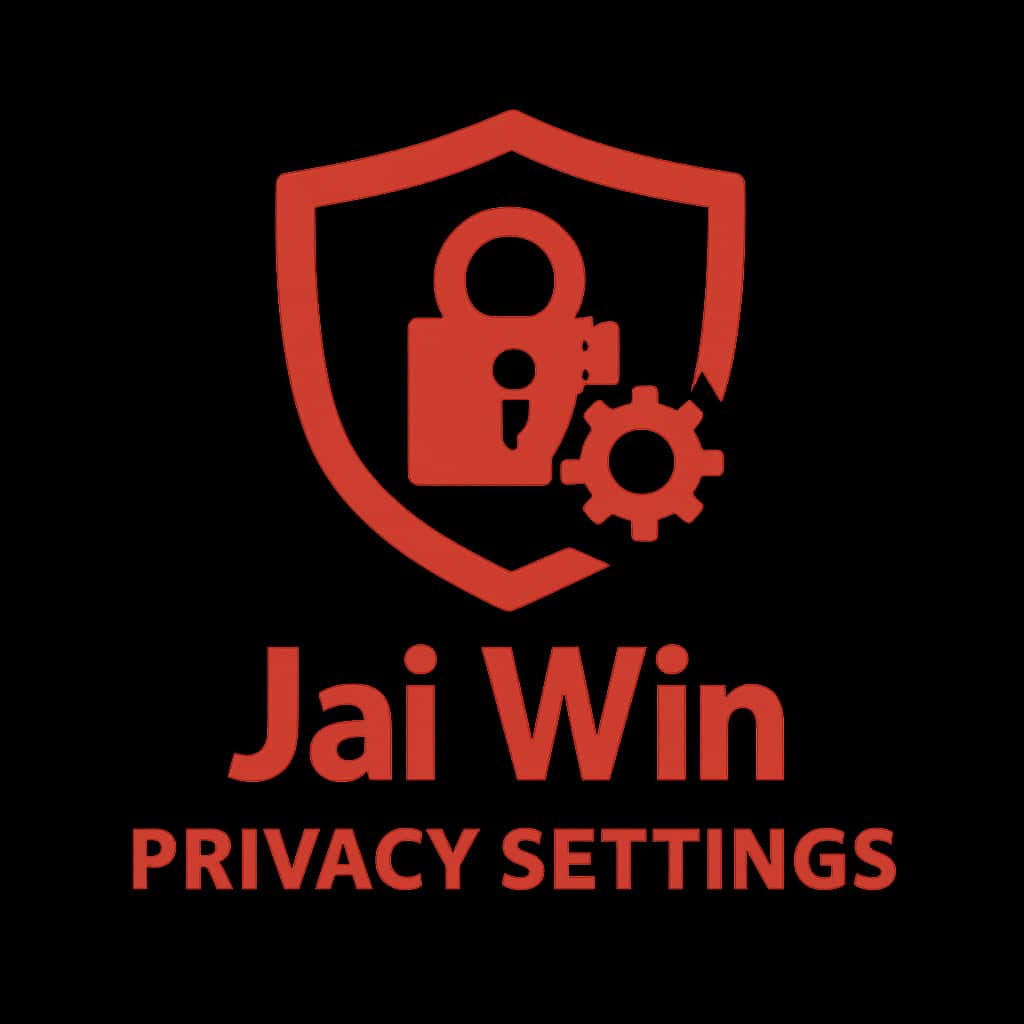 A badge representing Jai Win Privacy Settings as a support resource.