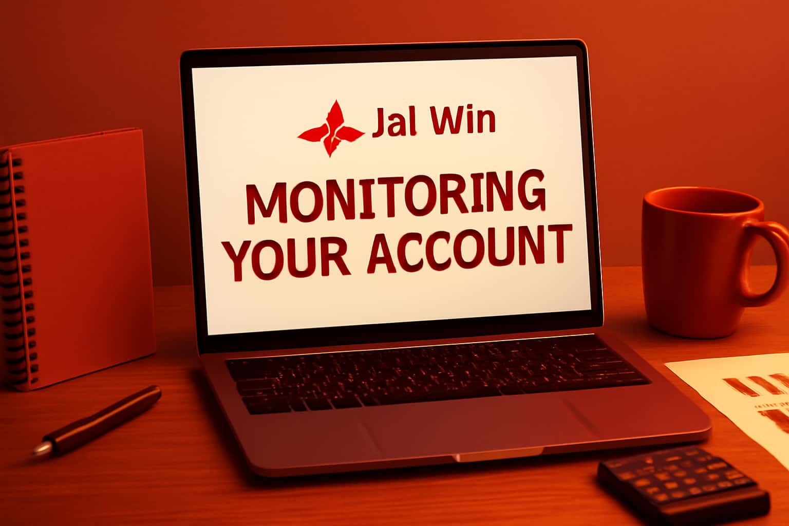 An informative illustration for Monitoring Your Jai Win Account featuring clear text and a high-tech design.