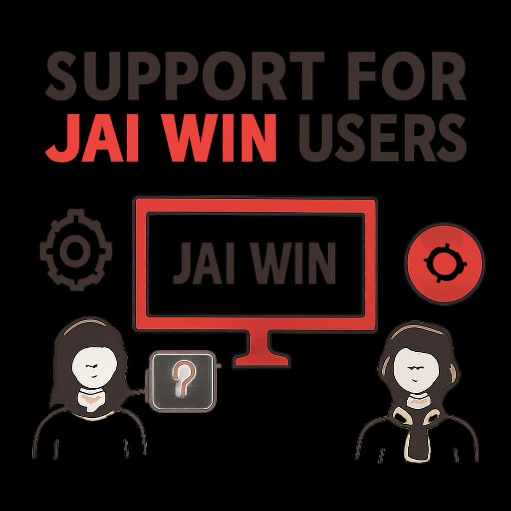 Illustration explaining support for Jai Win Users.